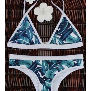 Leaf print bikini set (sold)